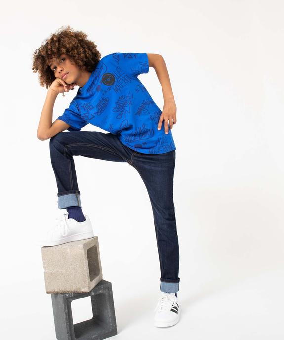Jean coupe Slim 5 poches garçon vue8 - GEMO 4G GARCON - GEMO