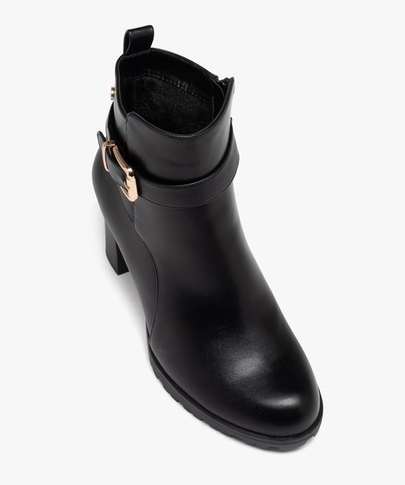 Bottines fourrées à talon haut avec bride cheville femme - Valentina Baldano vue5 - VALENTINA BALDA - GEMO