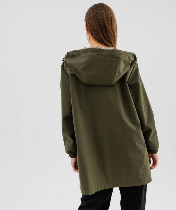 Imperméable réversible et déperlant à capuche femme vue3 - GEMO 4G FEMME - GEMO