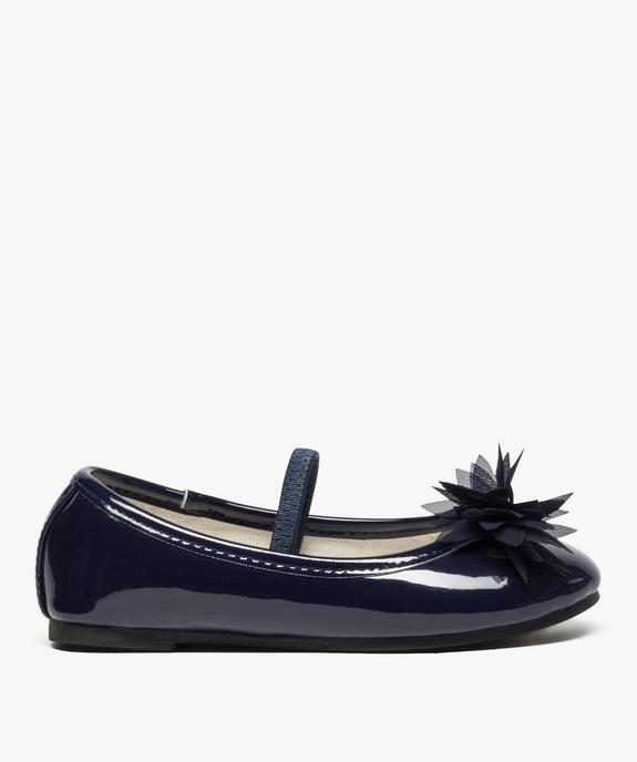Ballerines fille en matière vernie avec fleur sur le dessus vue1 - GEMO (ENFANT) - GEMO