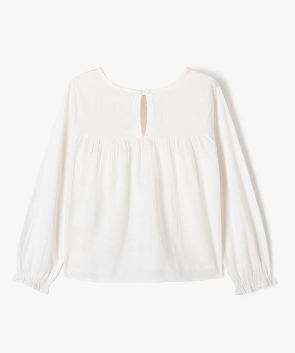 Chemise manches longues avec haut smoké fille - LuluCastagnette vue4 - LULUCASTAGNETTE - GEMO