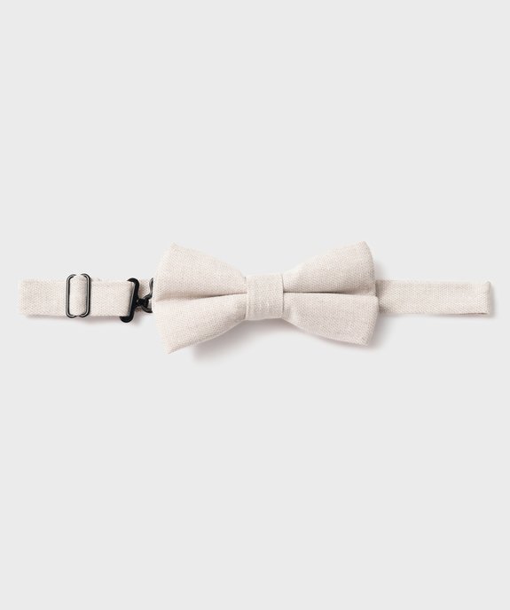 Nœud papillon en coton et lin uni homme vue1 - GEMO (ACCESS) - GEMO