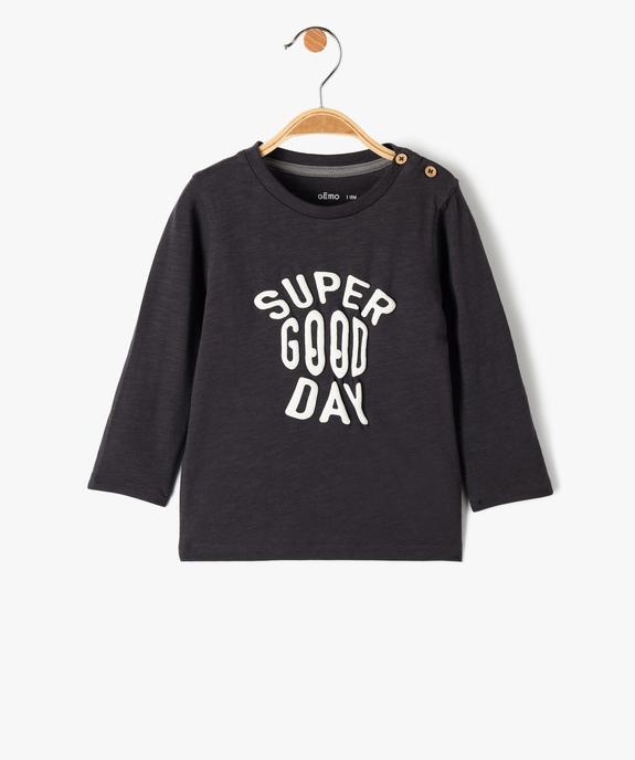 Tee-shirt bébé garçon à manches longues avec motif vue1 - GEMO(BEBE DEBT) - GEMO