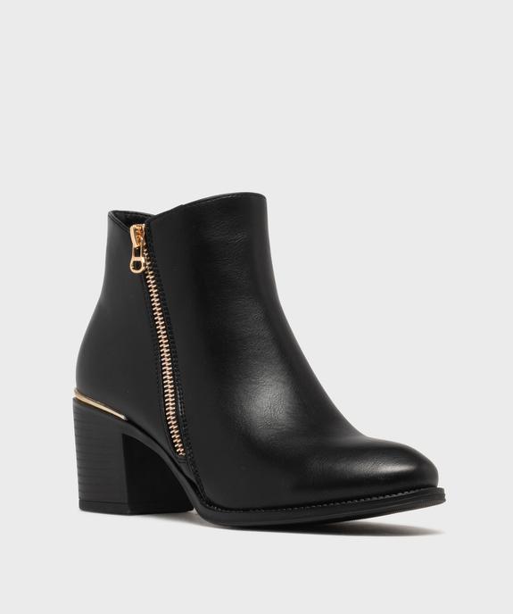 Boots à talon avec zip décoratif femme - Valentina Baldano vue2 - GEMO(URBAIN) - GEMO