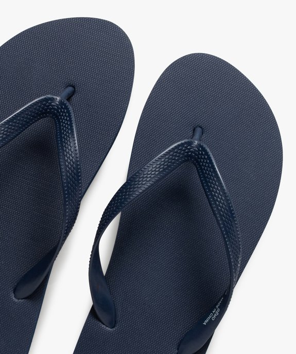 Tongs homme unies vue3 - GEMO (PLAGE) - GEMO