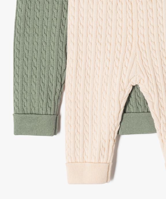Pantalon en maille torsadée bébé (lot de 2) vue2 - GEMO(BB COUCHE) - GEMO