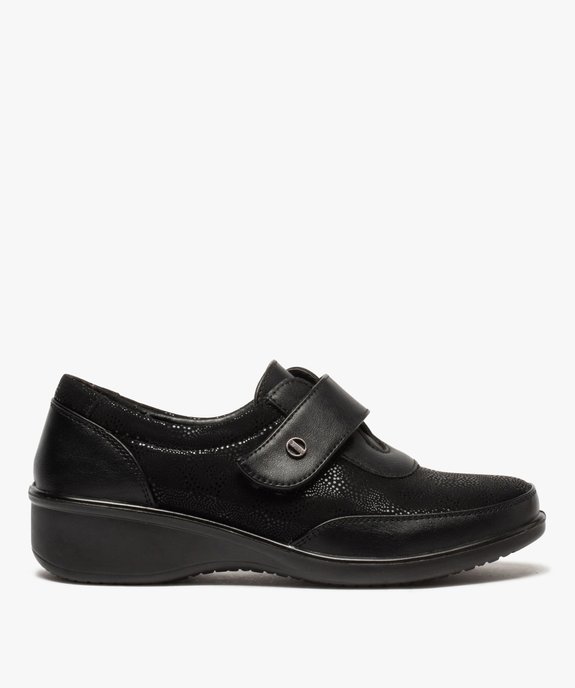 Derbies femme confort à bride scratch et dessus brillant vue1 - GEMO (CONFORT) - GEMO