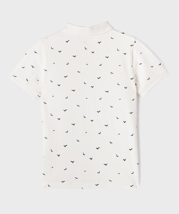 Polo manches courtes à micro motifs garçon vue2 - GEMO 4G GARCON - GEMO