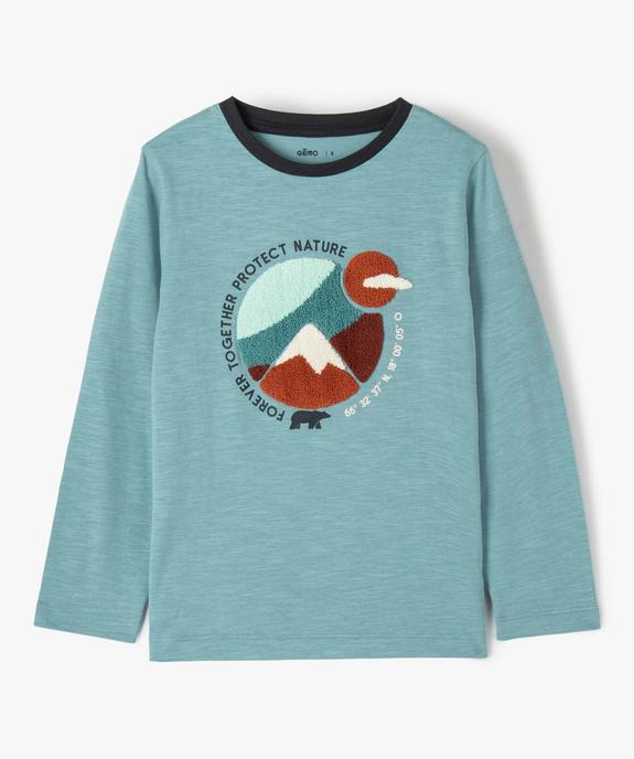 Tee-shirt garçon à manches longues et imprimé bouclette vue2 - GEMO (ENFANT) - GEMO