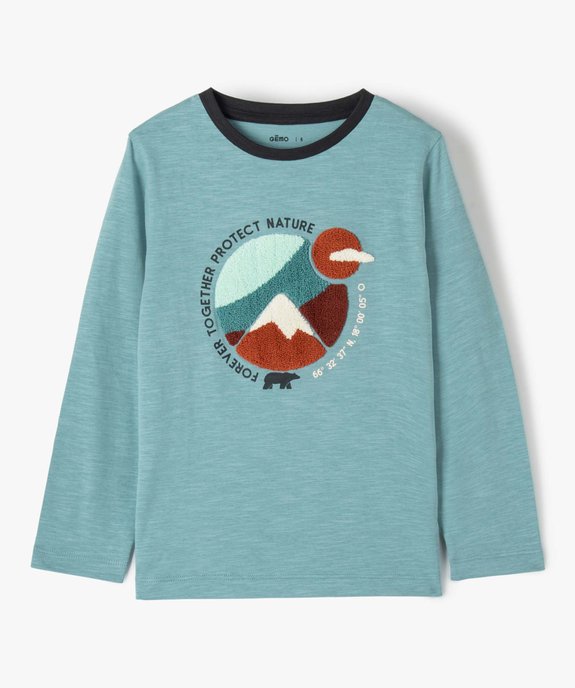 Tee-shirt garçon à manches longues et imprimé bouclette vue2 - GEMO (ENFANT) - GEMO