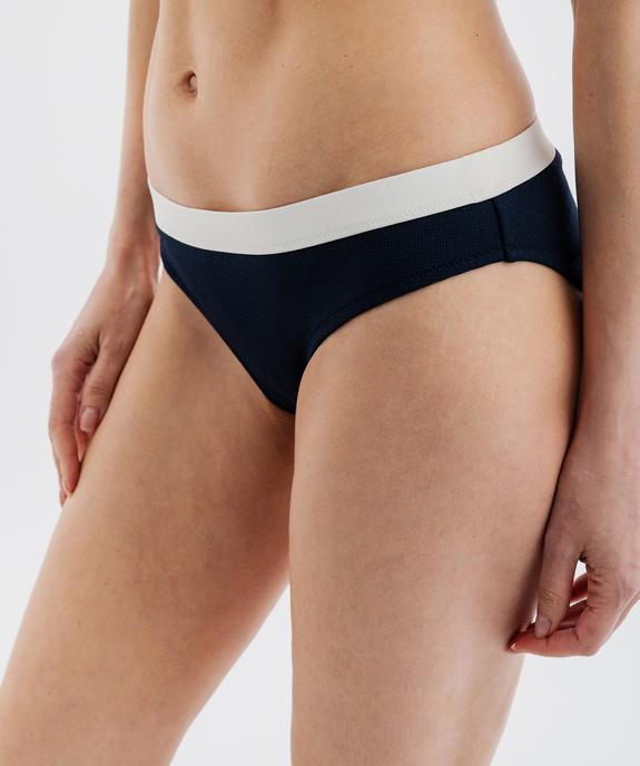 Bas de maillot forme culotte en maille gaufrée femme - LuluCastagnette vue2 - LULUCASTAGNETTE - GEMO