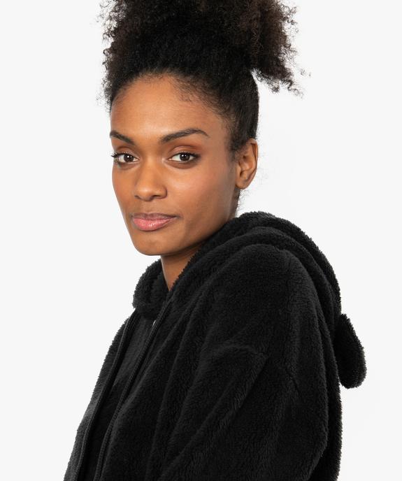 Gilet femme homewear en matière peluche à capuche vue2 - GEMO(HOMWR FEM) - GEMO