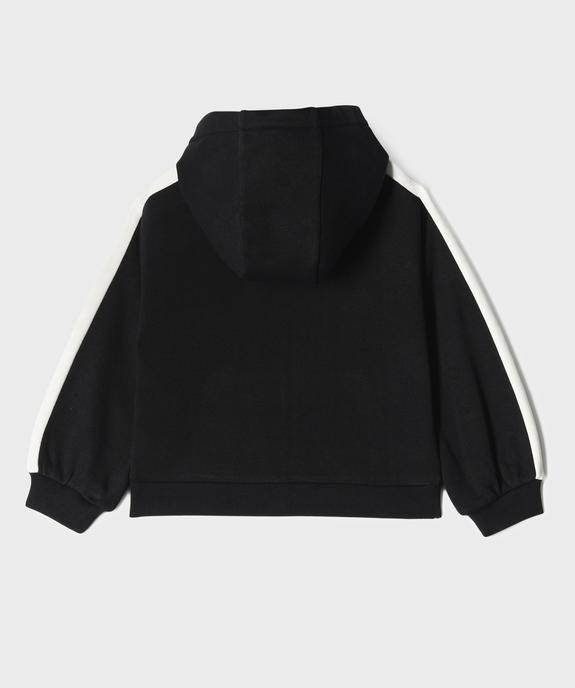 Sweat à capuche et fermeture zippée fille vue3 - GEMO 4G FILLE - GEMO