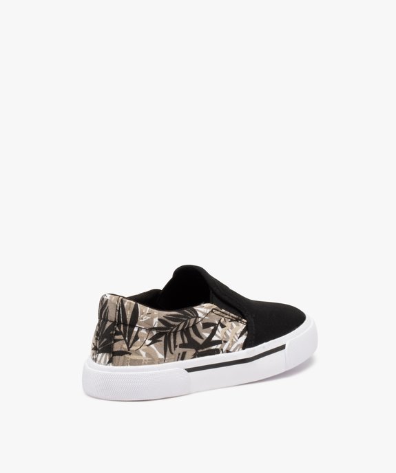 Tennis garçon en toile bicolore style slip-on vue4 - GEMO 4G GARCON - GEMO