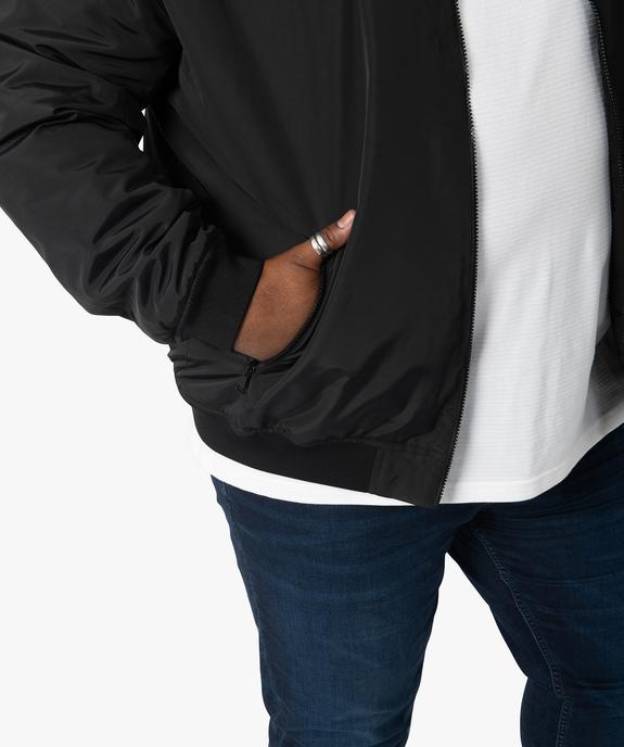 Blouson homme zippé uni façon bomber vue2 - GEMO (G TAILLE) - GEMO