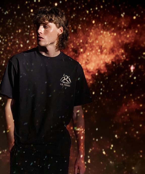 Haut de pyjama avec motif poitrine et dos mixte vue2 - GEMO 4G FEMME - GEMO