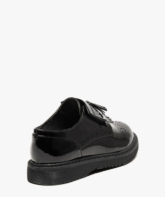 Mocassins fille vernis à patte frangée à scratch vue4 - GEMO (ENFANT) - GEMO