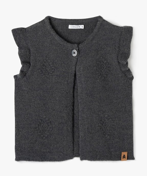 Gilet fille sans manches fermeture au col - LuluCastagnette vue1 - LULUCASTAGNETTE - GEMO