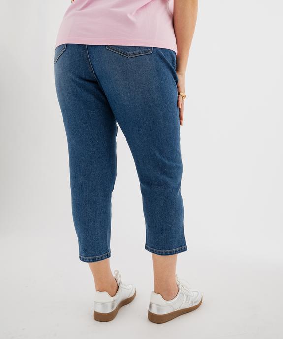 Pantacourt en jean stretch coupe slim taille normale femme grande taille vue3 - GEMO (G TAILLE) - GEMO