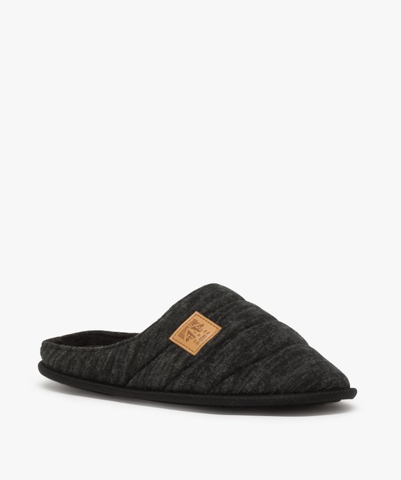 Chaussons homme mules plates en jersey moelleux vue2 - GEMO(HOMWR HOM) - GEMO
