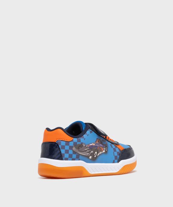 Baskets à scratch à tige basse imprimée garçon - Hotwheels vue4 - HOT WHEELS - GEMO