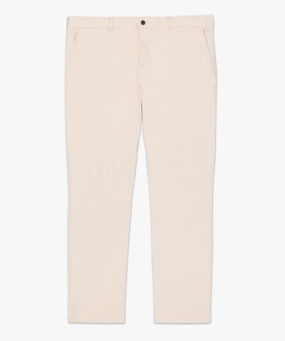 Pantalon homme grande taille chino en stretch coupe straignt vue4 - GEMO (G TAILLE) - GEMO