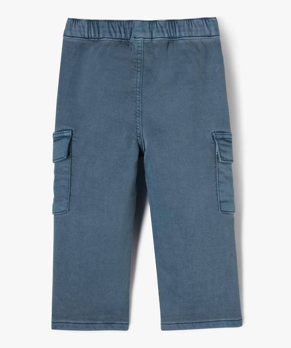 Pantalon cargo extensible avec taille élastique bébé garçon vue3 - GEMO 4G BEBE - GEMO