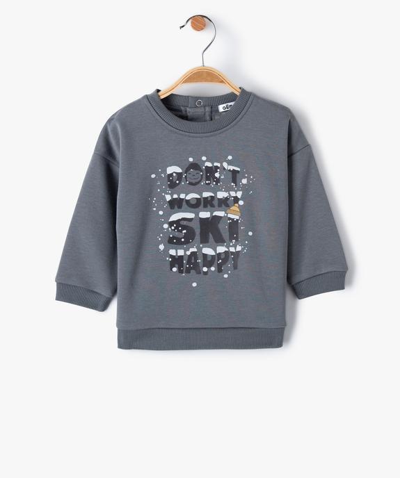 Sweat bébé garçon en molleton motif hiver vue1 - GEMO(BEBE DEBT) - GEMO