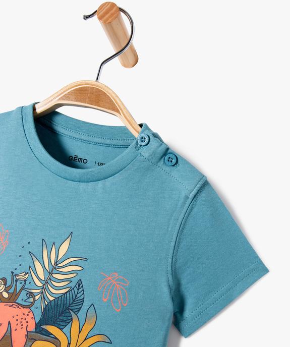 Tee-shirt droit manches courtes imprimé garçon vue2 - GEMO(BEBE DEBT) - GEMO
