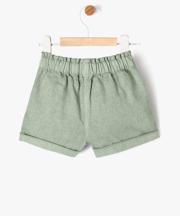 Short en toile ample à taille élastiquée bébé fille - LuluCastagnette vue4 - LULUCASTAGNETTE - GEMO