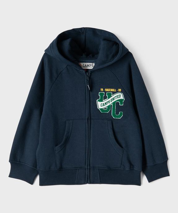 Sweat zippé à capuche grand imprimé dos garçon - Camps United vue1 - CAMPS GEMO FOR GOOD - GEMO