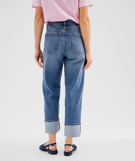 Jean cropped straight taille normale femme vue2 - GEMO 4G FEMME - GEMO