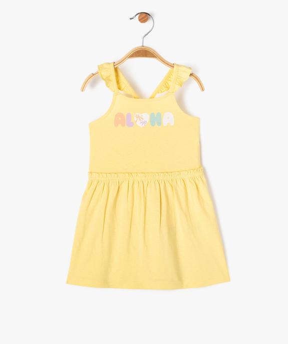 Robe imprimée à bretelles volantées bébé fille vue1 - GEMO 4G BEBE - GEMO