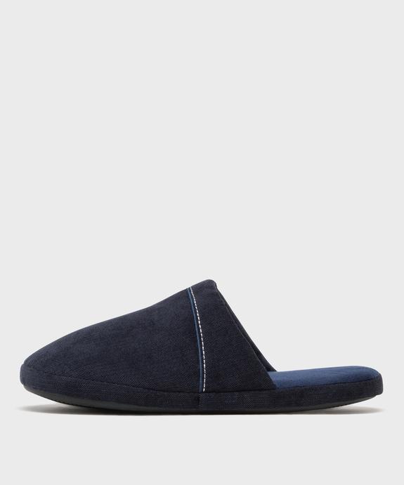 Chaussons mules en toile doublée velours homme vue3 - GEMO(HOMWR HOM) - GEMO