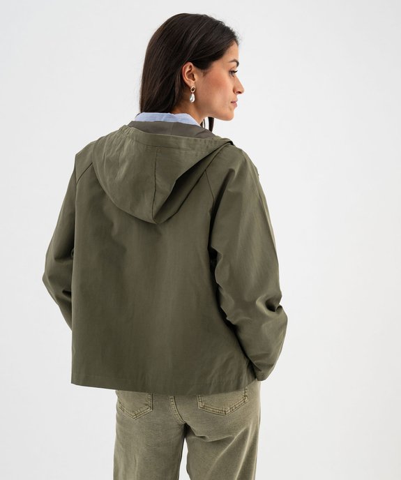 Parka courte à capuche toucher peau de pêche femme - LuluCastagnette vue4 - LULUCASTAGNETTE - GEMO
