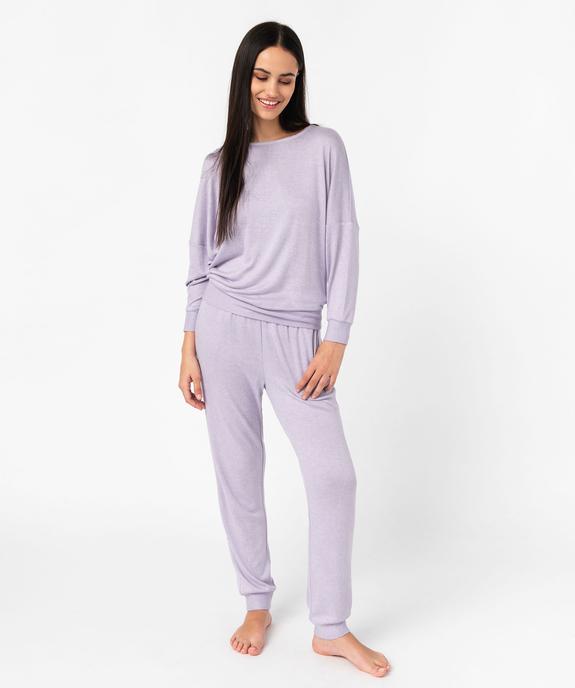 Haut de pyjama à manches chauve-souris femme vue5 - GEMO 4G FEMME - GEMO