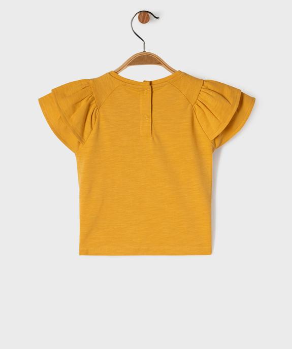 Tee-shirt manches courtes à volants bébé fille - LuluCastagnette vue3 - LULU CASTAGNETTE GEMO FOR GOOD - GEMO