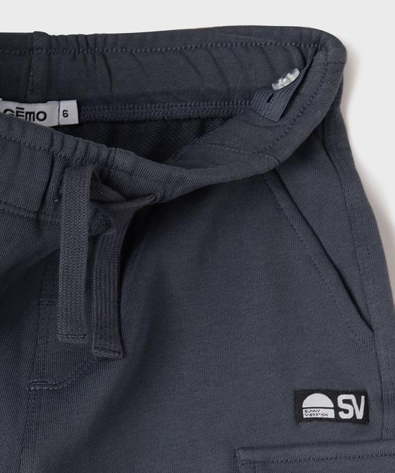 Bermuda cargo en maille French Terry garçon vue3 - GEMO (ENFANT) - GEMO