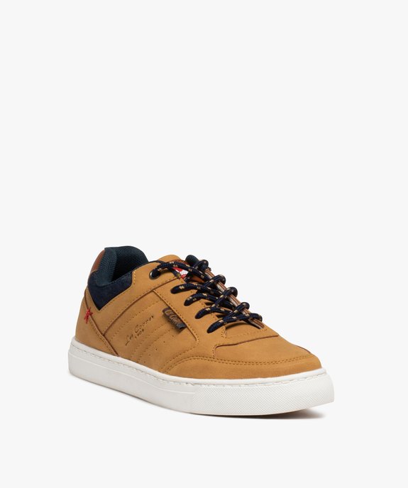Baskets garçon à lacets bicolores et col denim – Lee Cooper vue2 - LEE COOPER - GEMO
