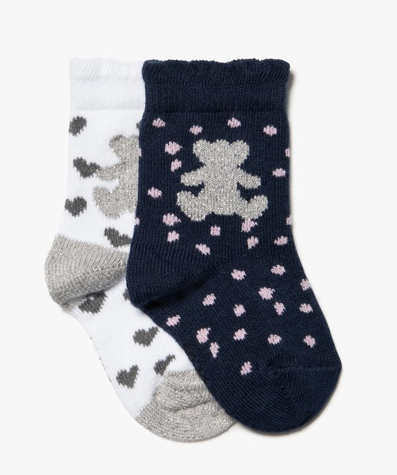 Socquettes bébé à motifs (lot de 2) – LuluCastagnette vue1 - LULUCASTAGNETTE - GEMO