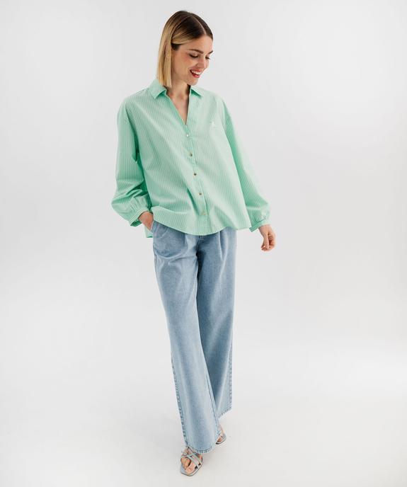 Jean large à pinces en denim léger femme - LuluCastagnette vue4 - LULUCASTAGNETTE - GEMO