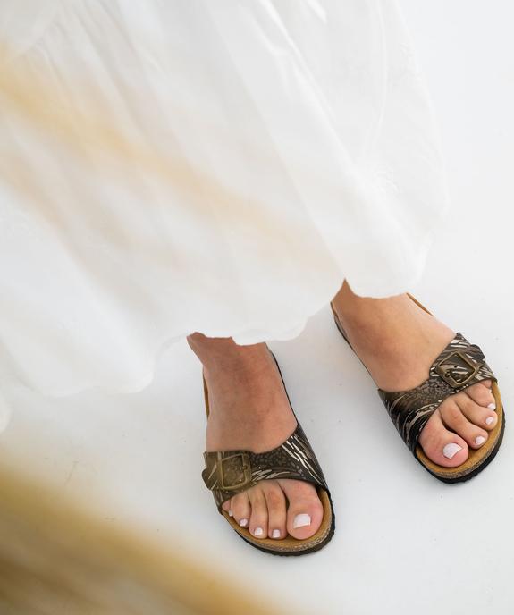Mules plates à bride fantaisie brillante femme  vue1 - VALENTINA BALDANO GEMO FORGOOD - GEMO