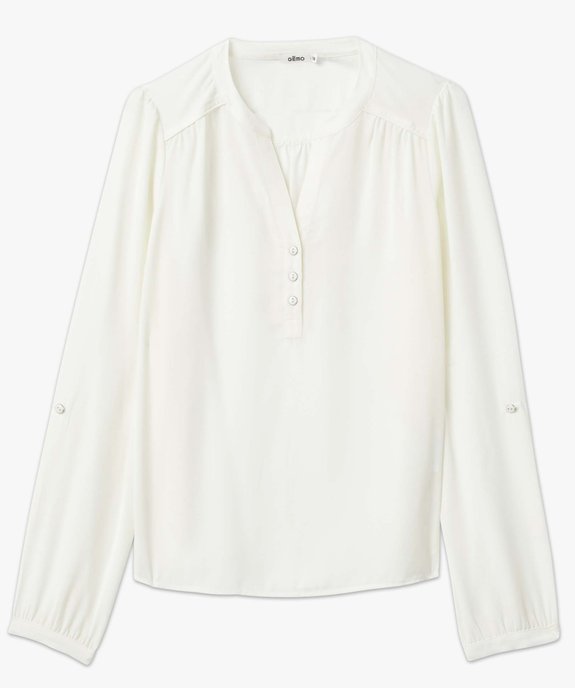 Blouse femme avec manches longues retroussables  vue4 - GEMO(FEMME PAP) - GEMO