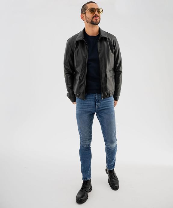 Jean slim en denim de coton stretch délavé homme vue5 - GEMO 4G HOMME - GEMO