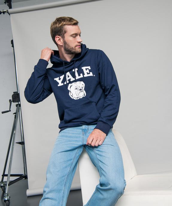 Sweat homme à capuche avec inscription contrastante vue6 - YALE - GEMO