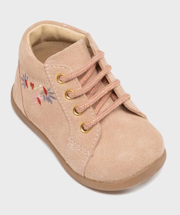 Chaussures premiers pas dessus cuir bébé fille - NA! vue5 - NA! - GEMO