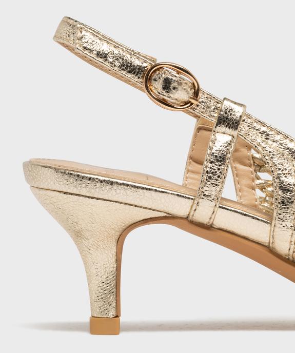 Escarpins slingbacks à tige tressée et ajourée femme vue6 - FOLLOW ME - GEMO