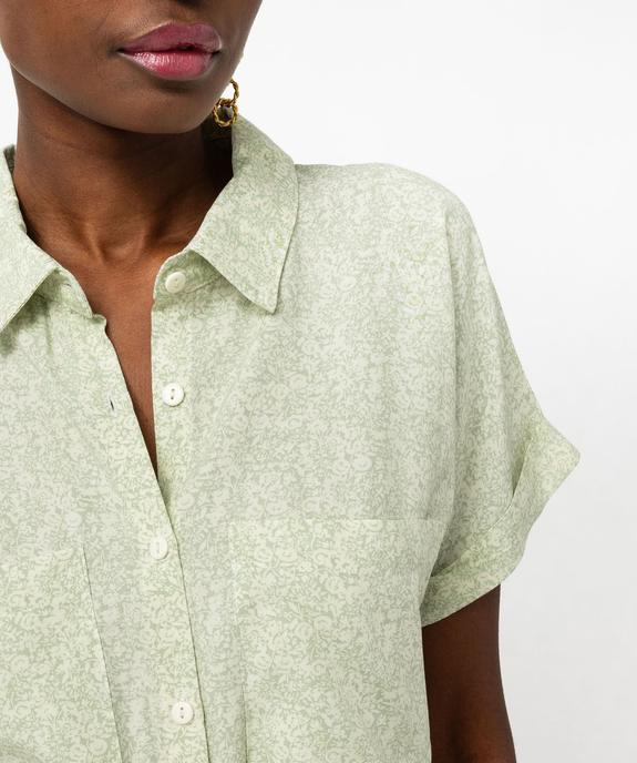 Robe courte à manches courtes fluide et fleurie femme vue6 - GEMO 4G FEMME - GEMO