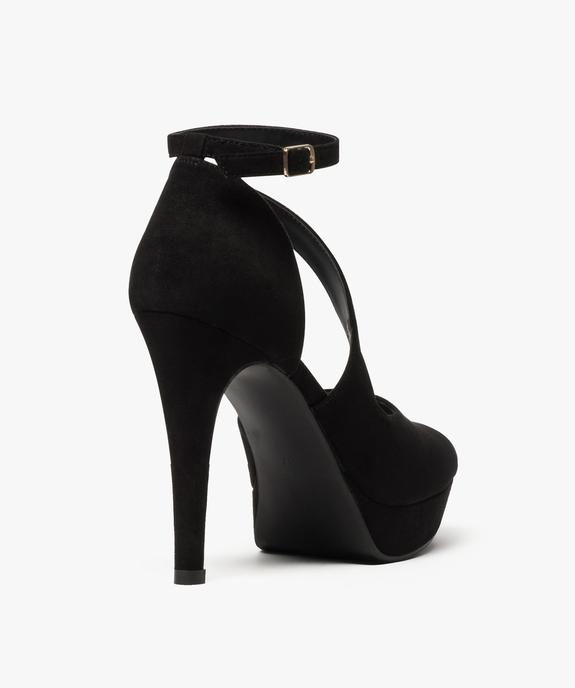 Escarpins femme à plateforme et talon aiguille vue4 - GEMO(URBAIN) - GEMO