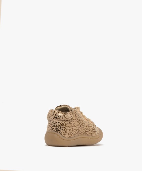 Chaussures premiers pas en cuir avec détails brillants bébé fille - NA! vue4 - NA! GEMO FOR GOOD - GEMO